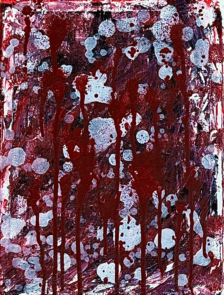 ANATOMIA SANGUINIS II (Anatomia del sangue 2), 2026 — Acrilico e solvente su tela