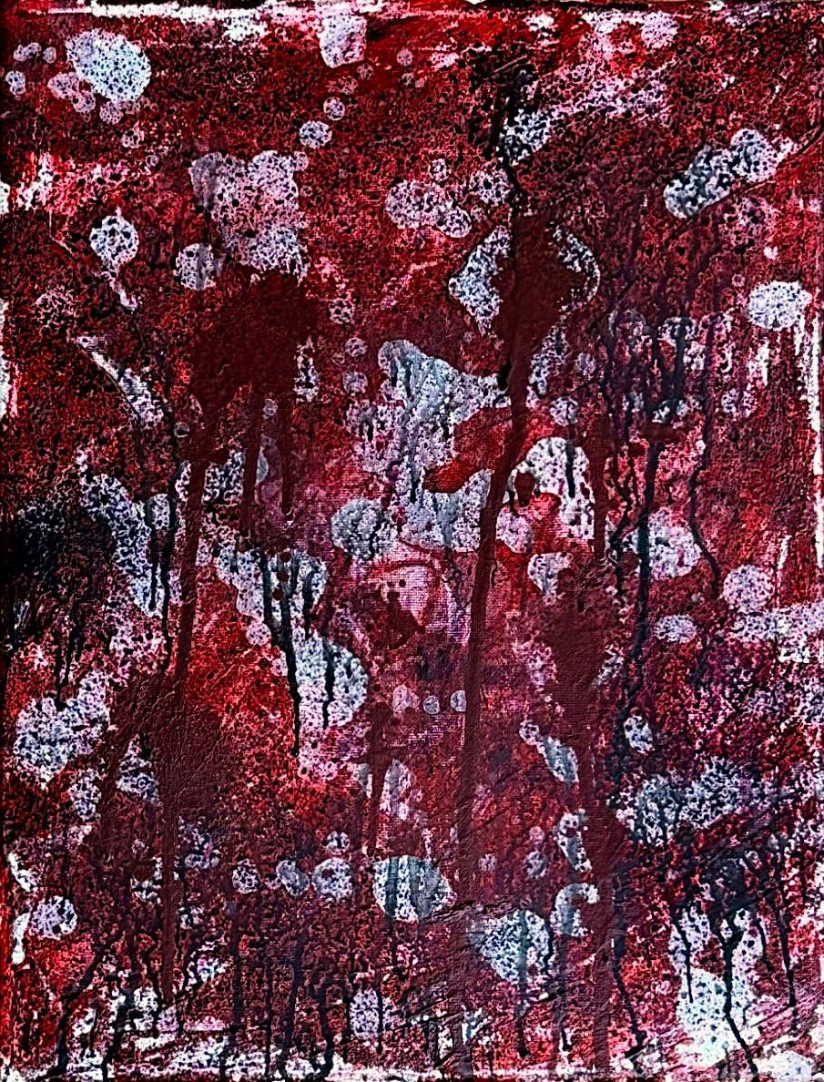 ANATOMIA SANGUINIS (Anatomia del sangue), 2026 — Acrilico e solvente su tela